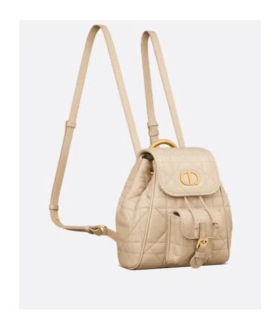 Dior Caro Small Backpack In Neutral