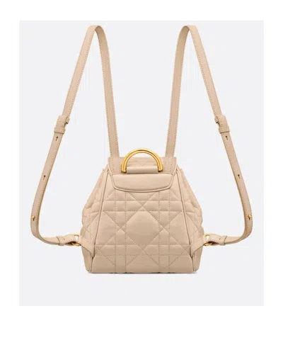 Dior Caro Small Backpack In Neutral