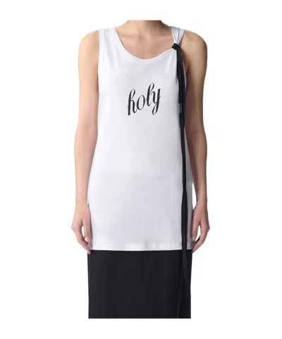 Ann Demeulemeester Printed Vest In White