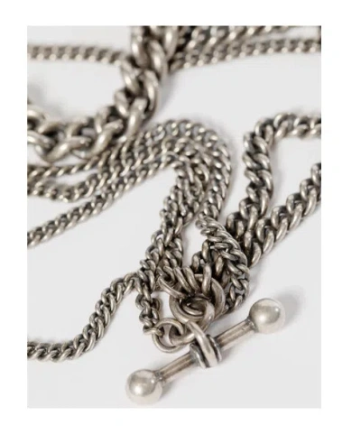 Ann Demeulemeester Multi Chains Bracelet In Multicolor