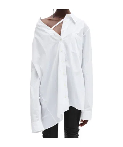 Ann Demeulemeester White Daria Drop Shoulder Shirt In 001 White
