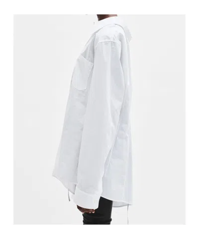 Ann Demeulemeester White Daria Drop Shoulder Shirt In 001 White