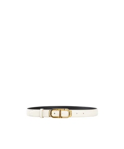 Tom Ford T-buckle Belt In White