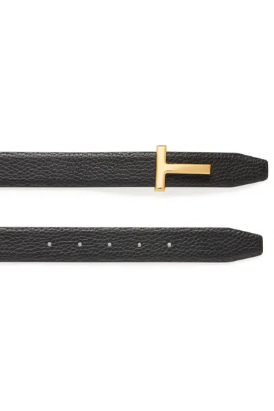 Tom Ford Logo Belt In Black