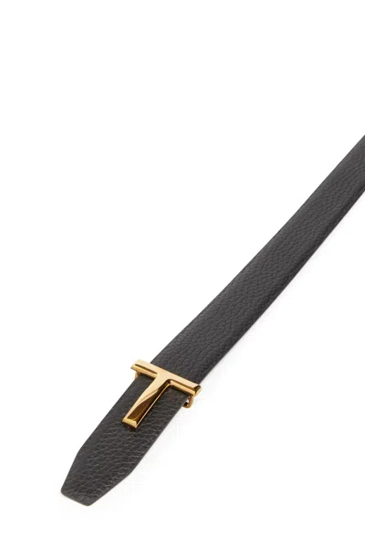 Tom Ford Logo Belt In Black