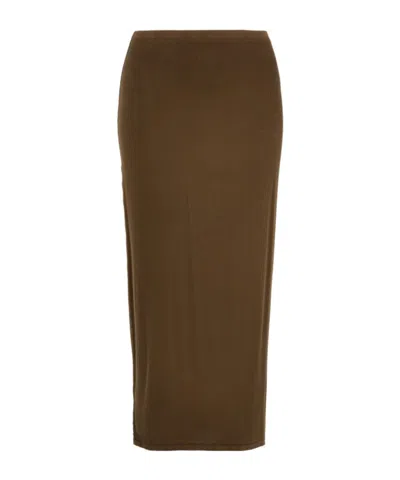 Acne Studios Midi Skirt In Brown