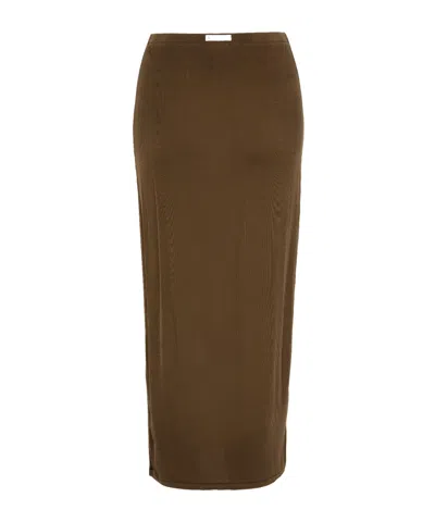 Acne Studios Midi Skirt In Brown