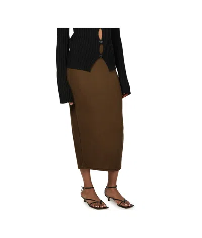 Acne Studios Midi Skirt In Brown