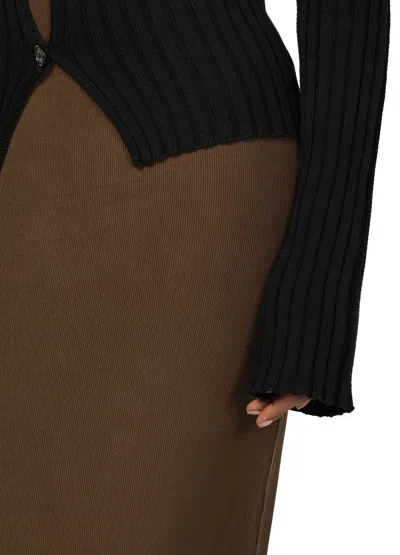 Acne Studios Midi Skirt In Brown