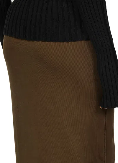 Acne Studios Midi Skirt In Brown