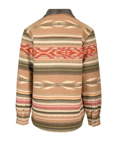 Isabel Marant Dalton Wool Blend Shirt Jacket In Beige