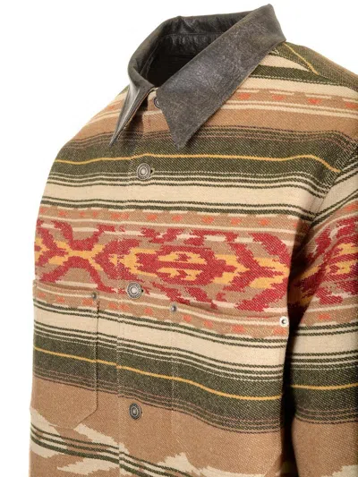 Isabel Marant Dalton Wool Blend Shirt Jacket In Beige