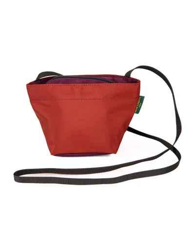 Herve Chapelier Zippered Crossbody Bag In Red