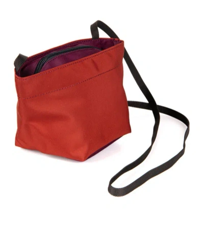 Herve Chapelier Zippered Crossbody Bag In Red