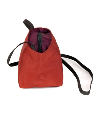 Herve Chapelier Zippered Crossbody Bag In Red