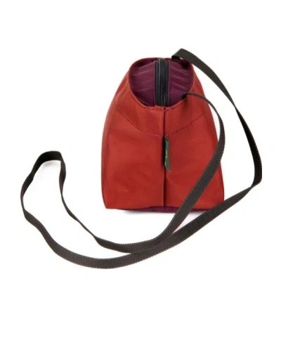 Herve Chapelier Zippered Crossbody Bag In Red