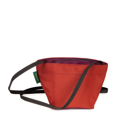 Herve Chapelier Zippered Crossbody Bag In Red