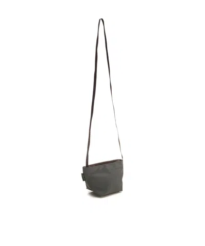 Herve Chapelier Zippered Crossbody Bag In Grey
