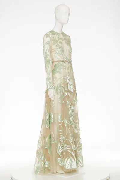 Valentino Long-sleeved Dress In White