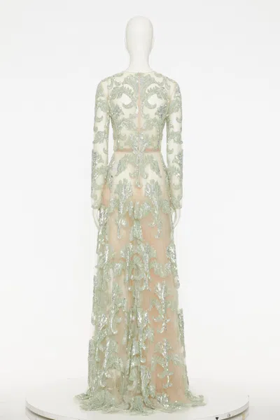 Valentino Long-sleeved Dress In White