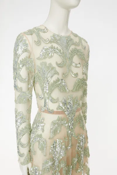 Valentino Long-sleeved Dress In White