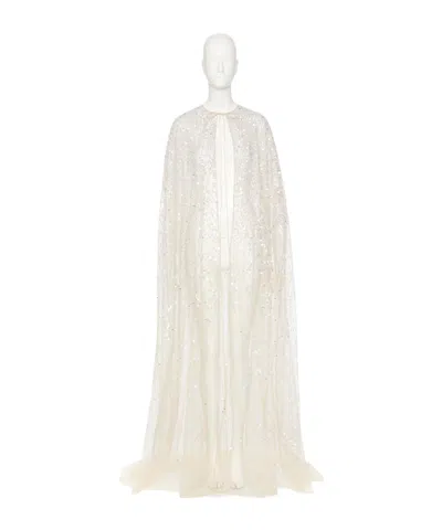 Valentino Laced Cloak In Praline Shine