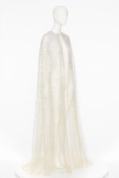 Valentino Laced Cloak In Praline Shine