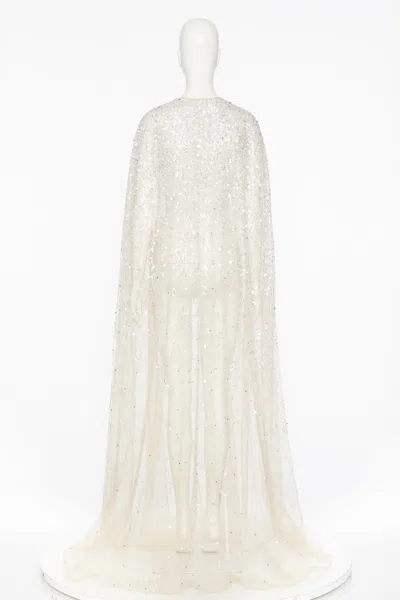 Valentino Laced Cloak In Praline Shine