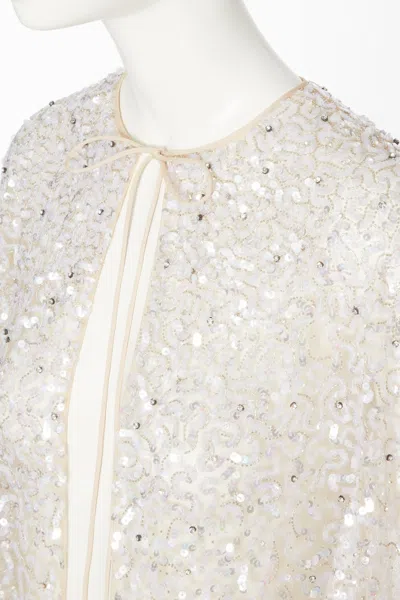 Valentino Laced Cloak In Praline Shine