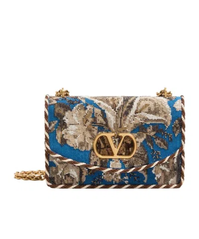 Valentino Garavani Flap Shoulder Bag In Brown