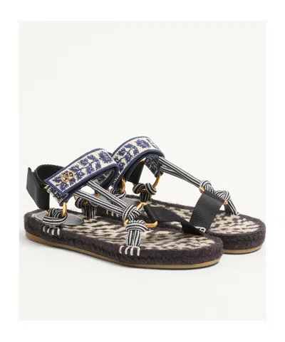 Valentino Garavani Valentino Lake Powell Leather-trim Sandal In Multi