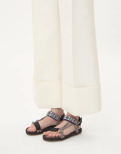 Valentino Garavani Valentino Lake Powell Leather-trim Sandal In Multi