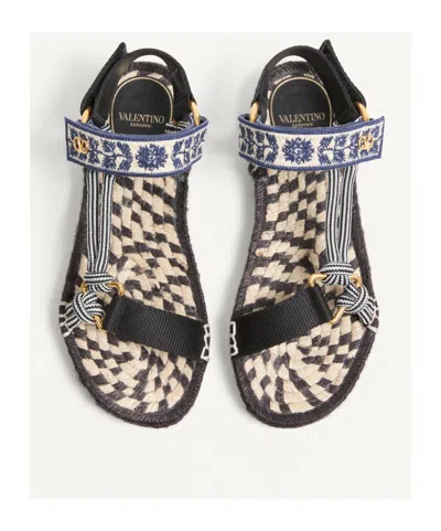 Valentino Garavani Valentino Lake Powell Leather-trim Sandal In Multi