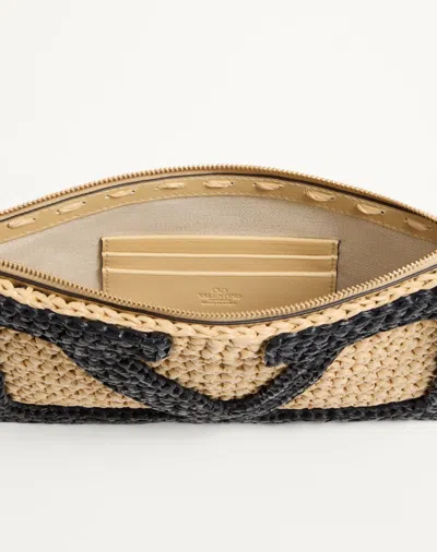 Valentino Clutch Viva Superstar In Rafia  Donna In Black