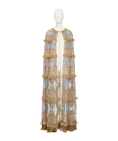 Valentino Long Cape In Nude