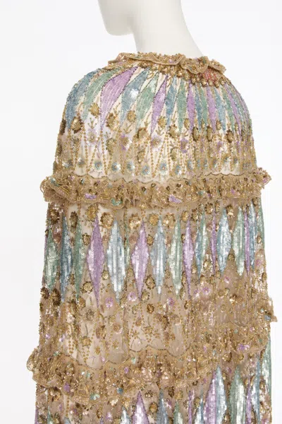 Valentino Long Cape In Nude