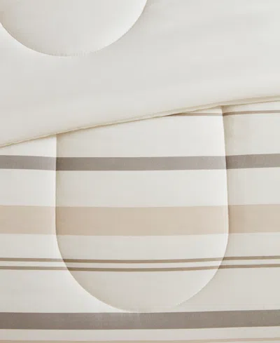 Addison Park Noah Stripe Reversible Printed 3-pc. Comforter Sets, Exclusively At Macys In Multi
