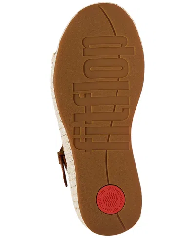 Fitflop Womens Beige Platform Woven Sandals Eur 39 / 6 Uk In Multi