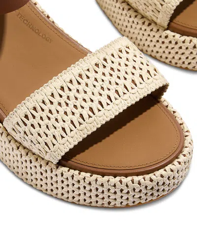 Fitflop Womens Beige Platform Woven Sandals Eur 39 / 6 Uk In Multi