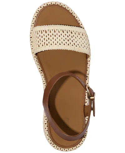 Fitflop Womens Beige Platform Woven Sandals Eur 39 / 6 Uk In Multi