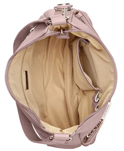 Giani Bernini Nappa Leather Hobo Bag, Exclusively At Macy's In Rose,silver