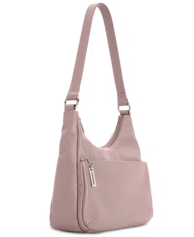 Giani Bernini Nappa Leather Hobo Bag, Exclusively At Macy's In Rose,silver