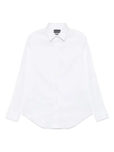 Emporio Armani Shirt Linen Collar Button-down In White