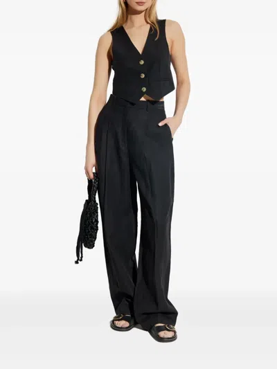 Forte Forte Button-front Waistcoat In Black