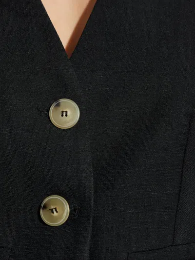 Forte Forte Button-front Waistcoat In Black