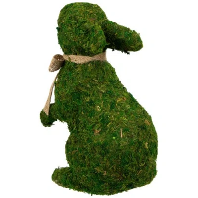 Northlight Standing Moss Easter Rabbit Figurine In Green