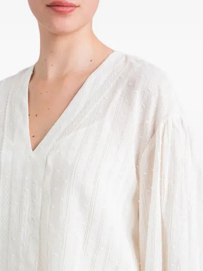 Twinset Twin-set White Cotton Blend Sweater In White