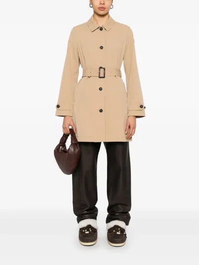 Save The Duck Trench Coat In Beige In Brown