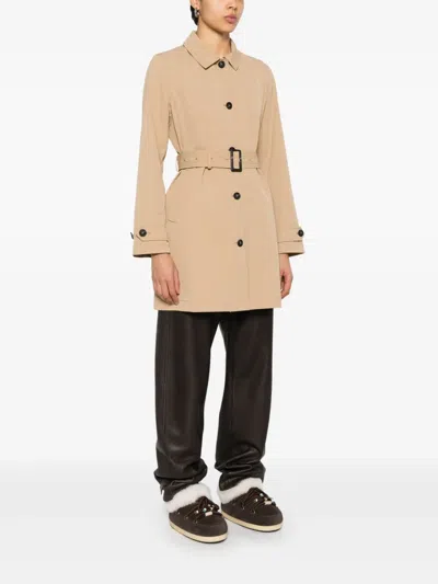 Save The Duck Trench Coat In Beige In Brown