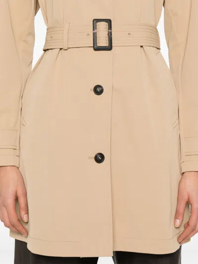 Save The Duck Trench Coat In Beige In Brown